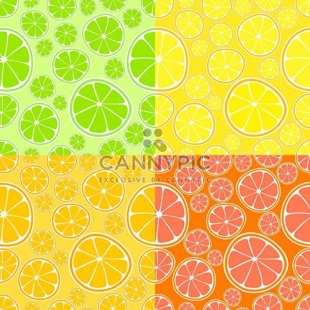Vector background with fresh colorful citrus - vector gratuit #125988 