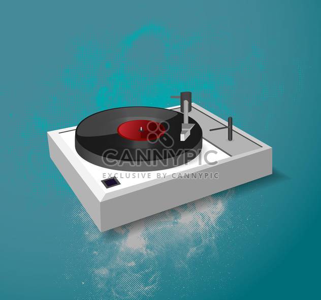 Vector illustration of music dj-mixer on blue background - Free vector #126678