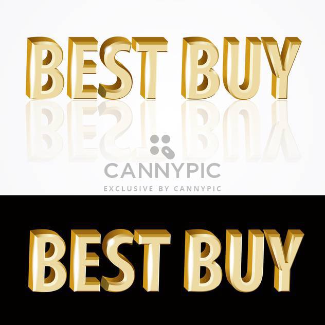 golden best buy signs on black and white backgrounds - vector #126748 gratis