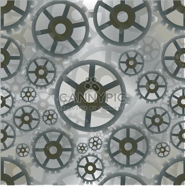 Abstract grey color mechanical background with gears - Kostenloses vector #126798
