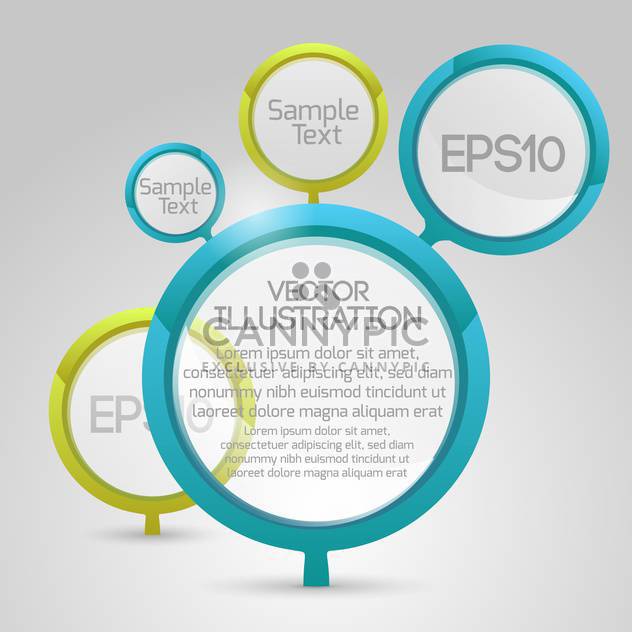Vector circle banners on white background with text place - vector #127148 gratis