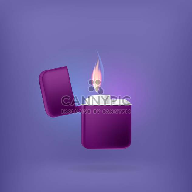 vector colorful illustration of lighter on blue background - Free vector #127838