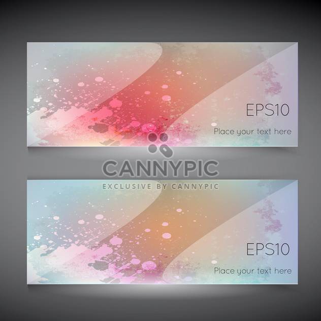 colorful template for business cards on grey background - vector gratuit #127978 