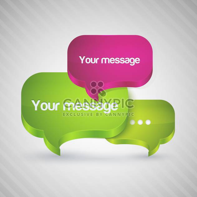 Speech bubbles for message, vector illustration - vector gratuit #128178 