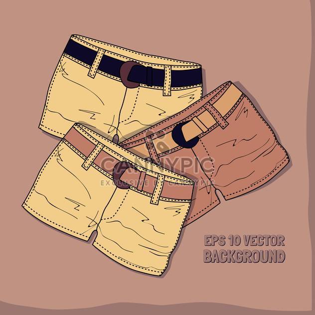 Vector background with different shorts. - vector gratuit #128598 