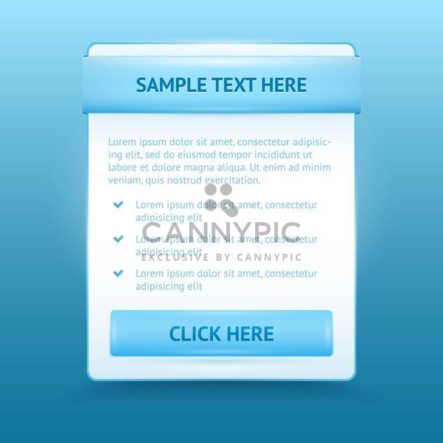 Vector message web form with button - Free vector #128608