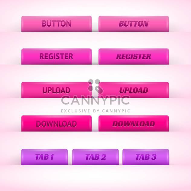 Vector premium web violet buttons - vector gratuit #128708 