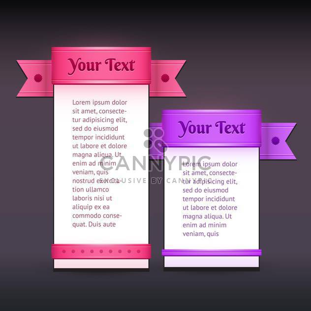 Vector banners with colorful ribbons - vector gratuit #128868 