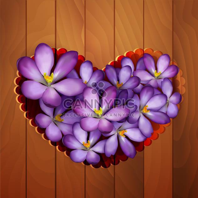 vector floral heart background - vector gratuit #128988 
