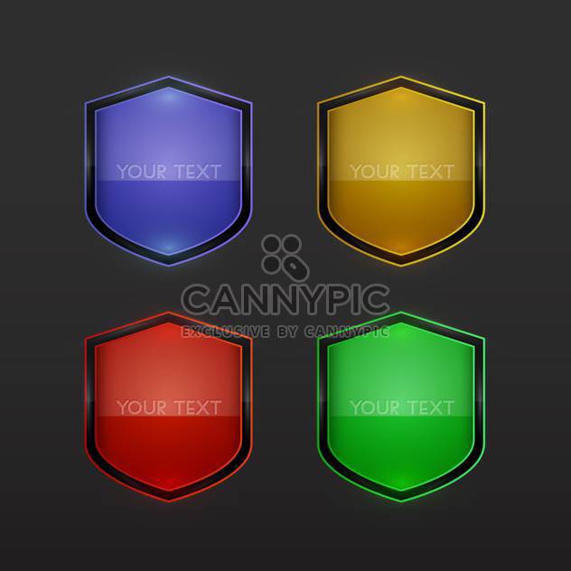 set of vector shields background - Free vector #128998