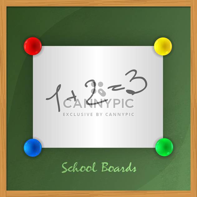 math background on school chalkboard - vector gratuit #129008 