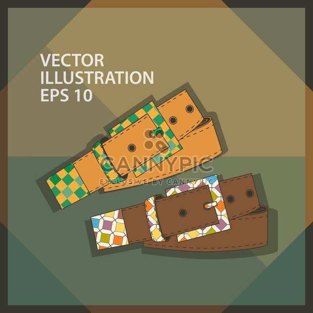 vector set of leather belts - Free vector #129028