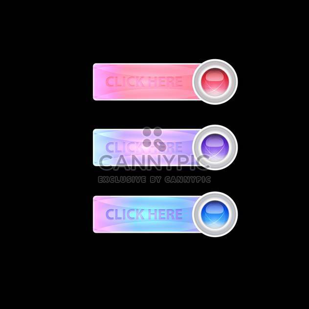 vector set of click here buttons - Kostenloses vector #129118