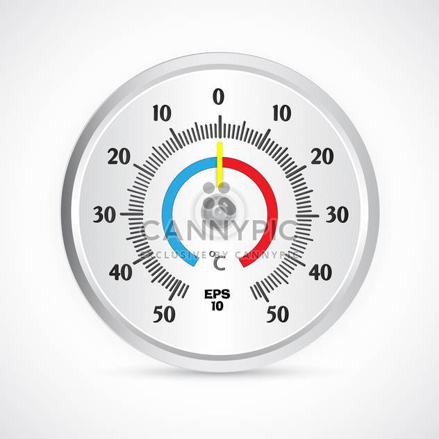 round thermometer vector illustration - vector #129148 gratis