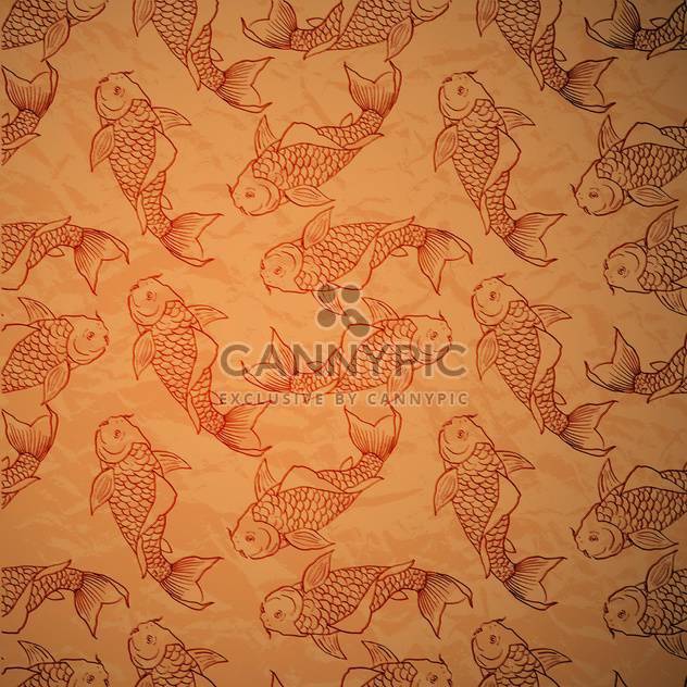 seamless pattern with vector catfish - vector gratuit #129158 