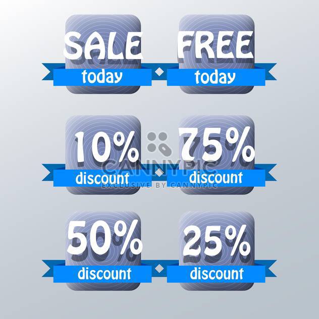 set of vector shopping sale labels - бесплатный vector #129168