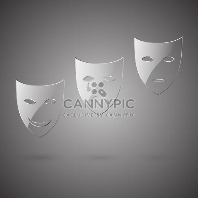 comedy and tragedy face masks set - Kostenloses vector #129278