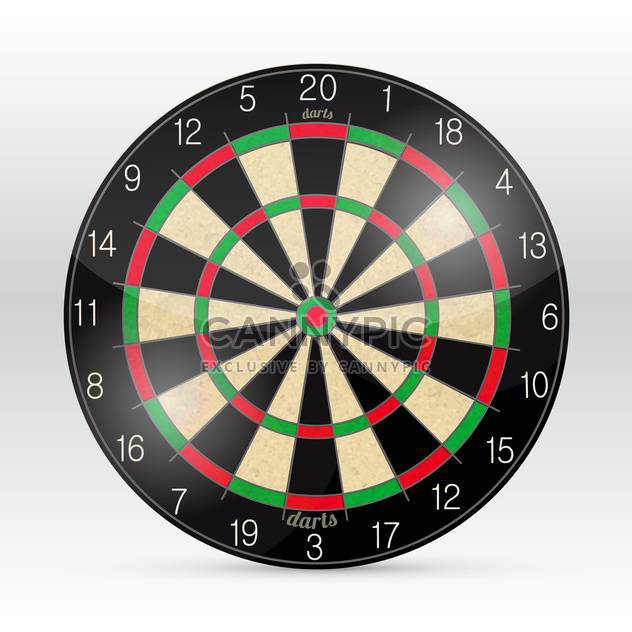 Vector darts board on white background - vector gratuit #129878 