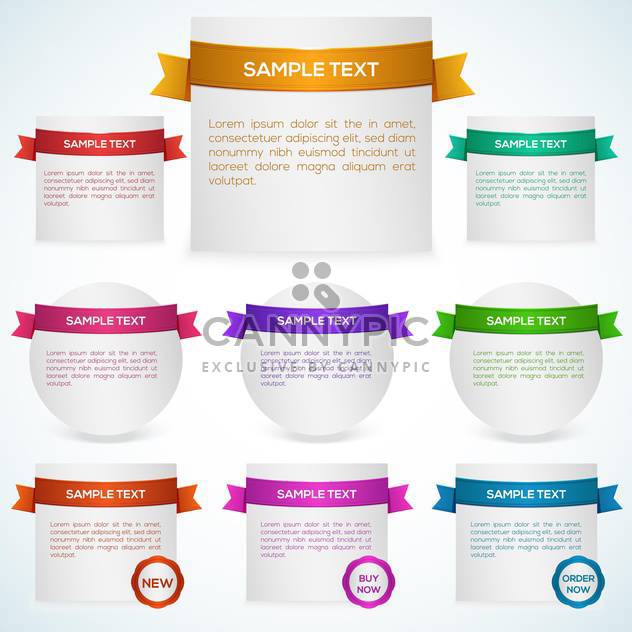 Vector set of banners with ribbon - Kostenloses vector #129918