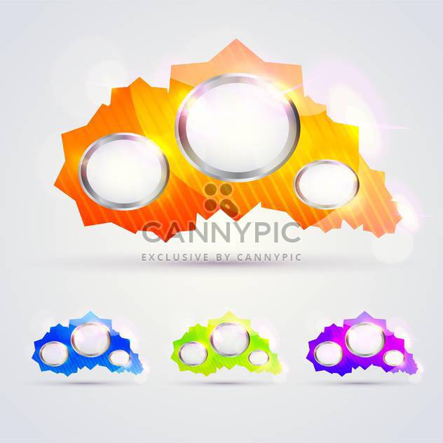 Colorful glossy banners for message - vector gratuit #129968 