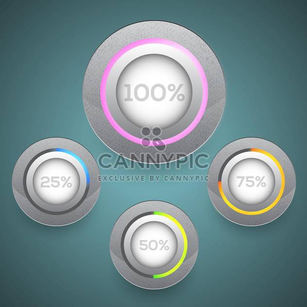 Vector set of loading buttons - Free vector #130158