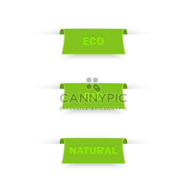 Vector illustration of bio and eco labels - Free vector #130248