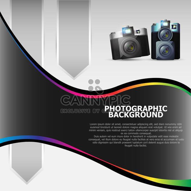 Vector photographic background with cameras - Free vector #130458
