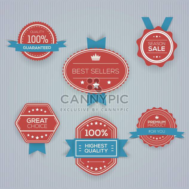 vector illustration of shopping labels collection - Free vector #130748