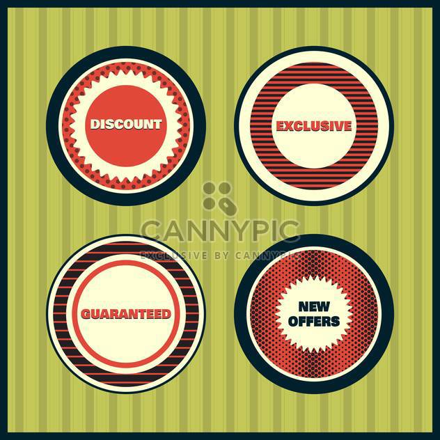 Collection of premium quality labels with retro vintage styled design - бесплатный vector #131608