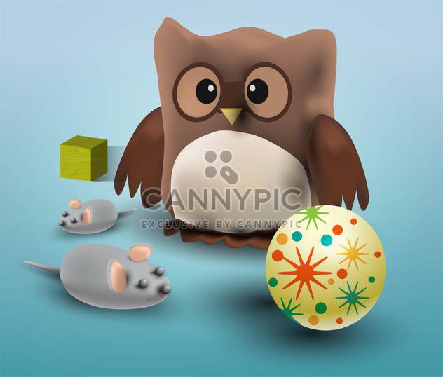 Vector illustration of different toys - Free vector #131768