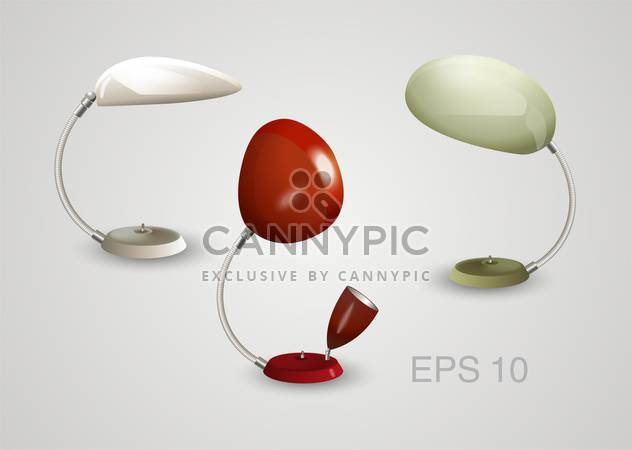 Vector set of lamps on white background - vector #132028 gratis