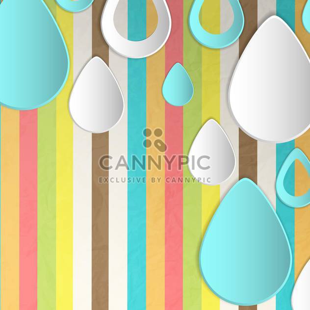 Vector drops with striped colored background - бесплатный vector #132118