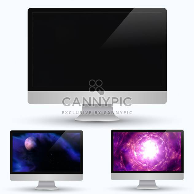 computer monitors screens set - бесплатный vector #132578