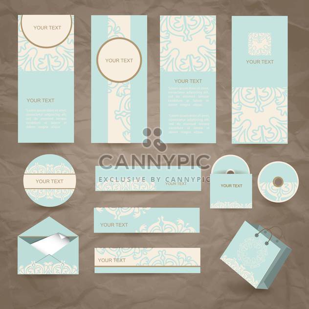 vintage cards, envelope and packages - vector gratuit #132768 