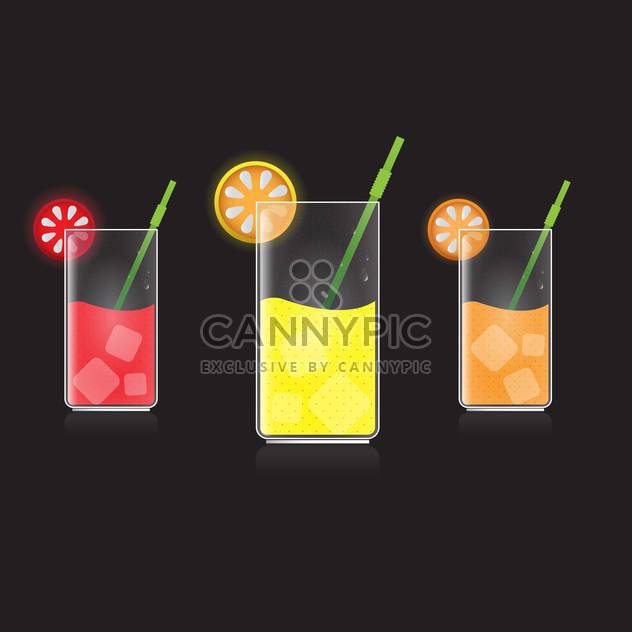 lemon, grapefruit and orange juice - vector gratuit #132908 