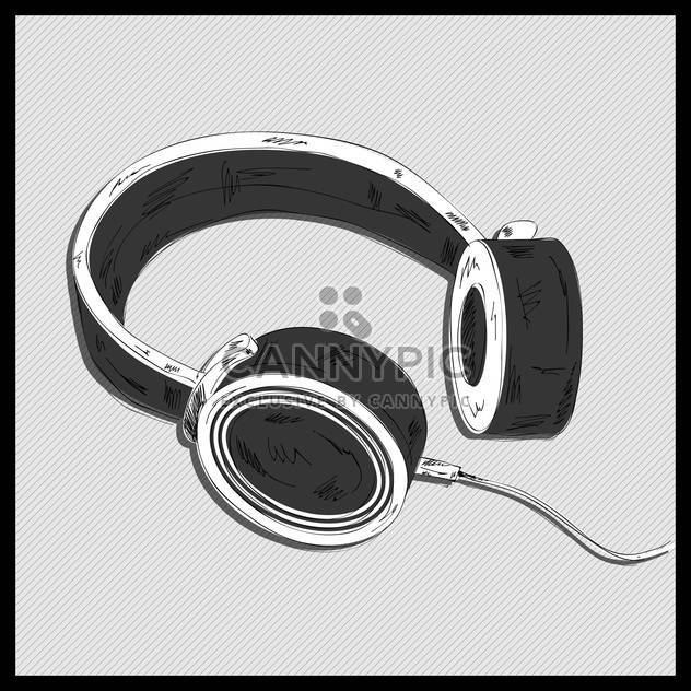 vector illustration of stereo headphones - бесплатный vector #133038