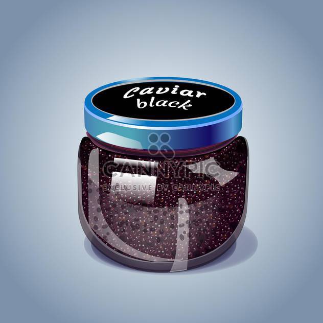 black caviar vector illustration - vector gratuit #133088 