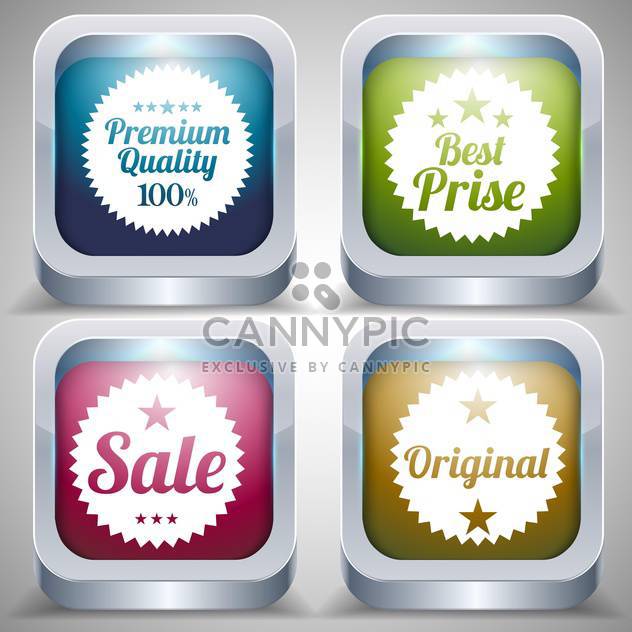 set of premium quality sale labels - vector gratuit #133168 