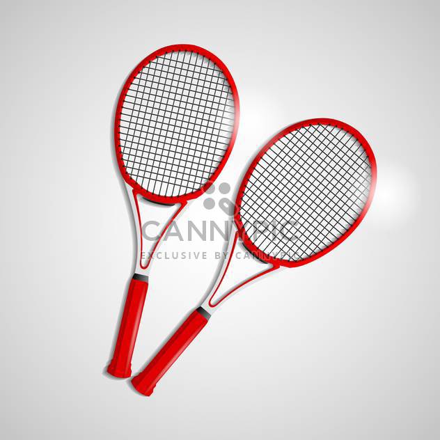 red tennis rackets illustration - vector #133218 gratis
