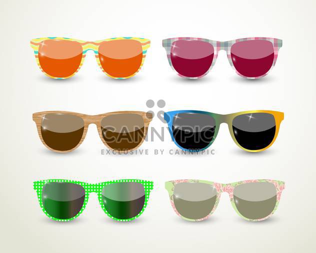 set of multicolored glasses background - vector #133818 gratis