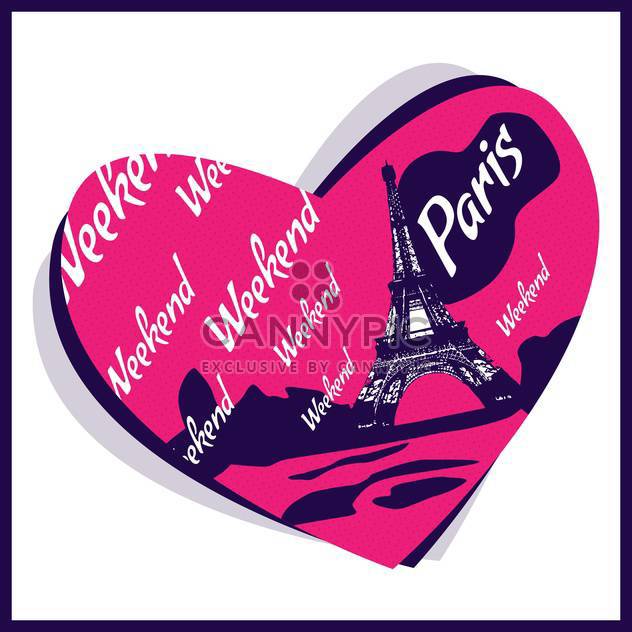 love in paris city background - vector gratuit #133878 