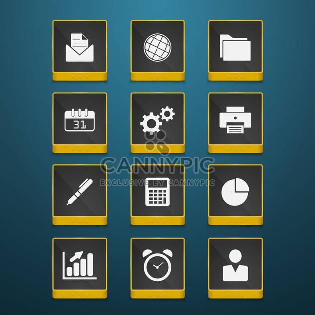 finance and business icon set - vector gratuit #133898 