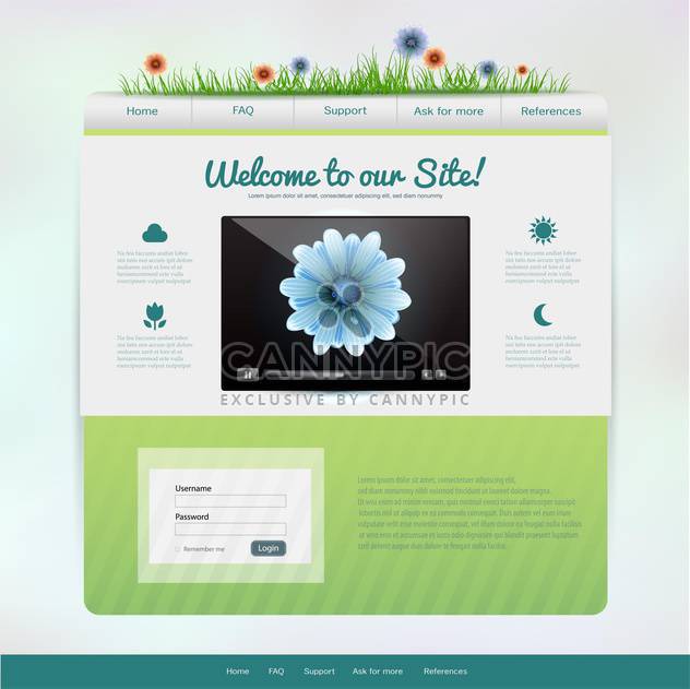 template of abstract website background - vector #133918 gratis