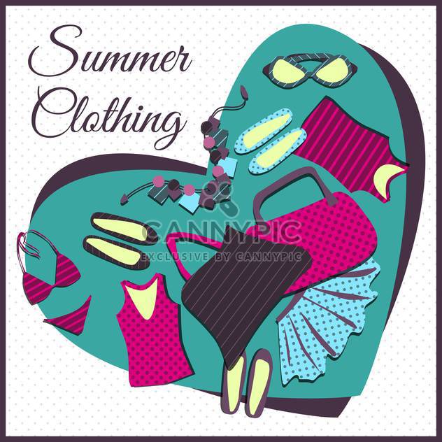 summer shopping clothes background - Free vector #134088