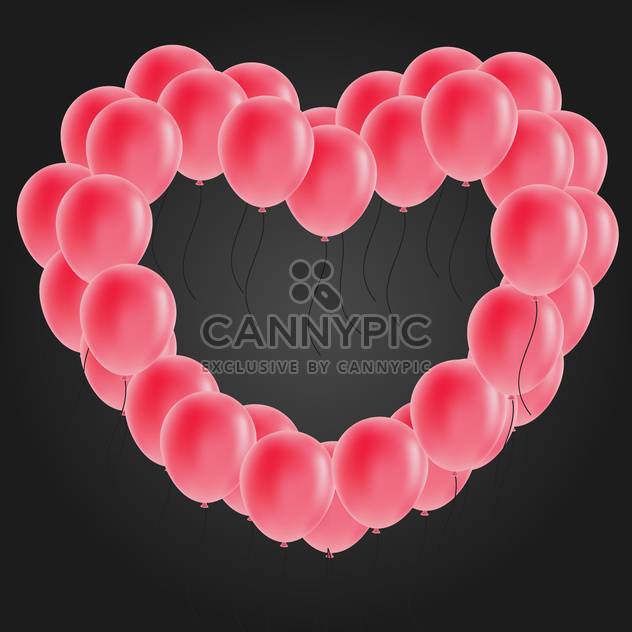 heart shaped balloon vector image - vector gratuit #134278 