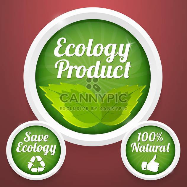 ecology product labels background - vector gratuit #134428 