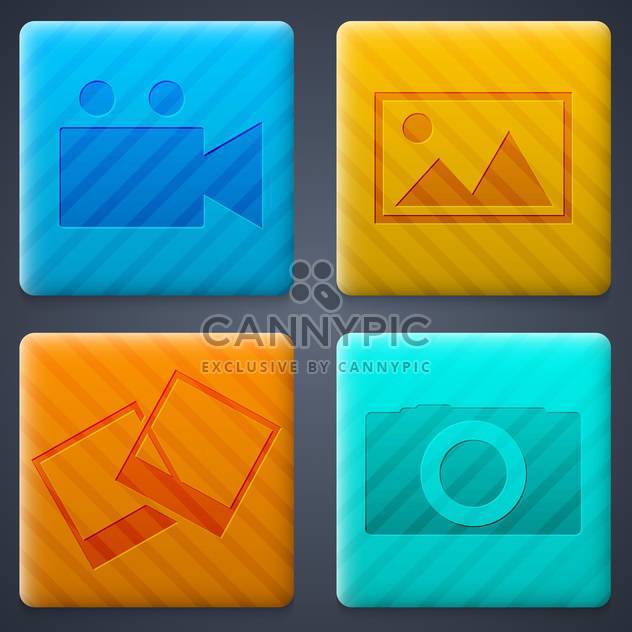 media web buttons background set - Kostenloses vector #134448