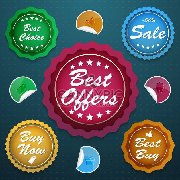 high quality sale labels and signs - vector gratuit #134458 