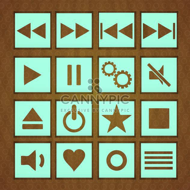 web play buttons set - Free vector #134628