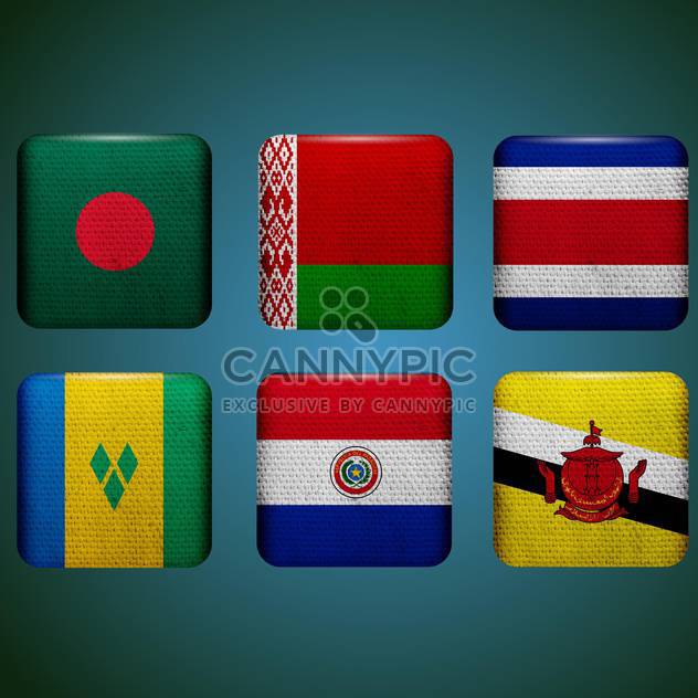 world countries vector flags - vector gratuit #134758 